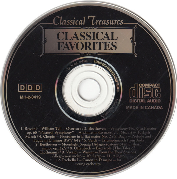 Gioacchino Rossini, Ludwig van Beethoven, Wolfgang Amadeus Mozart, Johann Sebastian Bach - Classical Favorites (CD, Comp) (Near Mint (NM or M-)) - Image 3