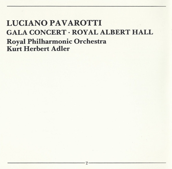 Luciano Pavarotti - Gala Concert • Royal Albert Hall (CD, Album) (Near Mint (NM or M-)) - Image 3
