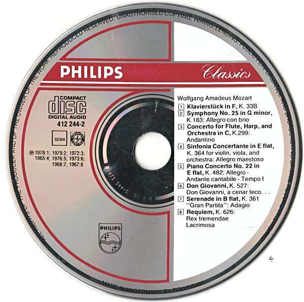 Wolfgang Amadeus Mozart, The Academy Of St. Martin-in-the-Fields / Sir Neville Marriner - The Best Of Wolfgang Amadeus Mozart (CD, Comp) (Near Mint (NM or M-)) - Image 2