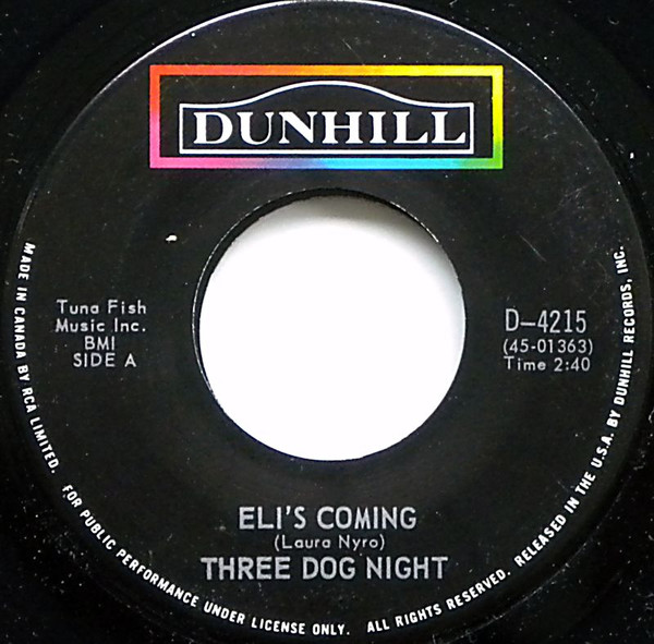 Three Dog Night - Eli's Coming (7", Single) (Near Mint (NM or M-))