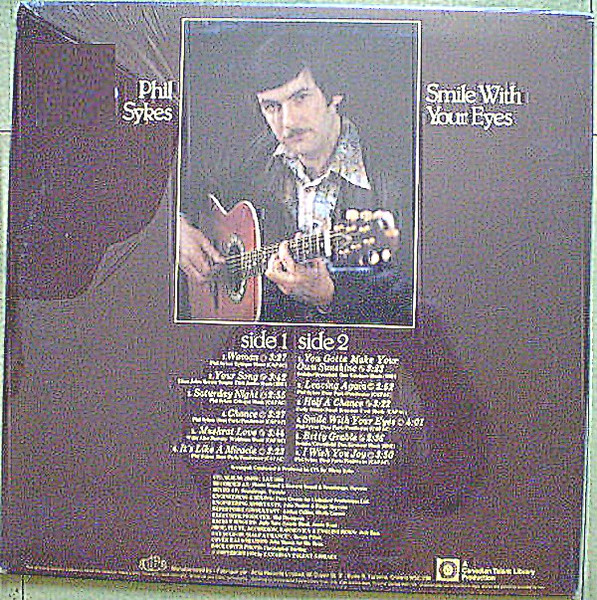 Phil Sykes - Smile With Your Eyes (LP, Album) (Mint (M)) - Image 2