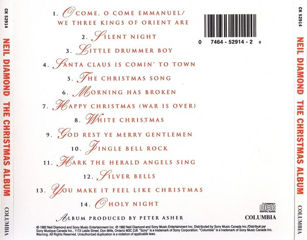 Neil Diamond - The Christmas Album (CD, Album) (Very Good Plus (VG+)) - Image 2