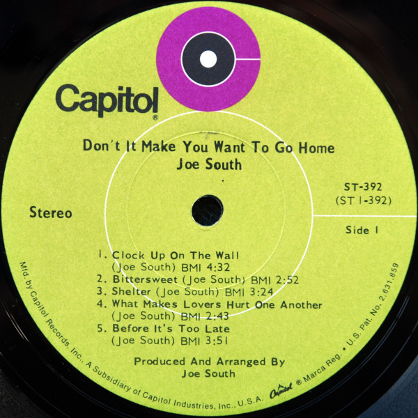 Joe South - Don't It Make You Want To Go Home (LP, Album, Los) (Mint (M)) - Image 3