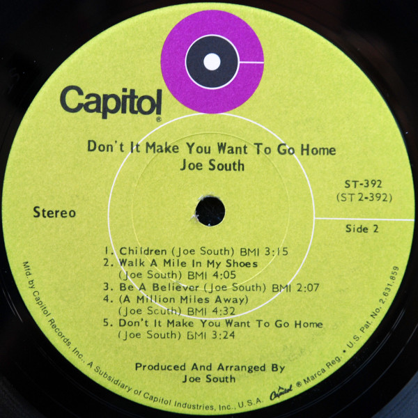 Joe South - Don't It Make You Want To Go Home (LP, Album, Los) (Mint (M)) - Image 4