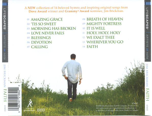 Jim Brickman - Faith (CD, Album) (Near Mint (NM or M-)) - Image 2