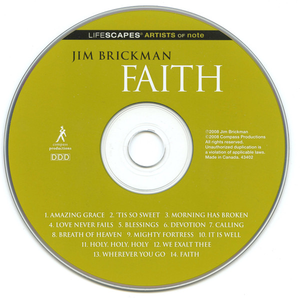 Jim Brickman - Faith (CD, Album) (Near Mint (NM or M-)) - Image 3