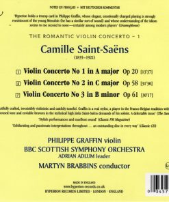 Alternative view of Camille Saint-Saëns – Philippe Graffin, BBC Scottish Symphony Orchestra, Martyn Brabbins - The Three Violin Concertos (CD, Album, RE) (Near Mint (NM or M-))