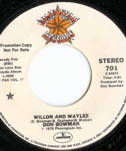 Alternative view of Don Bowman - Willon And Waylee (7", Single, Promo) (Very Good Plus (VG+))