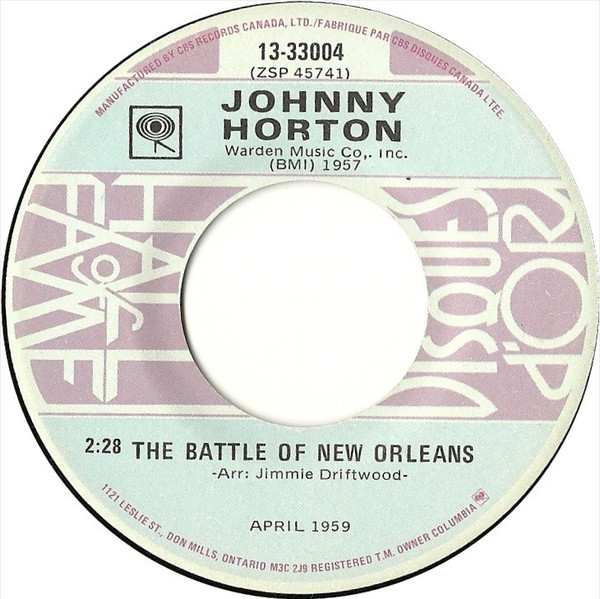 Johnny Horton - North To Alaska / The Battle Of New Orleans (7", Single, RE) (Very Good Plus (VG+)) - Image 2