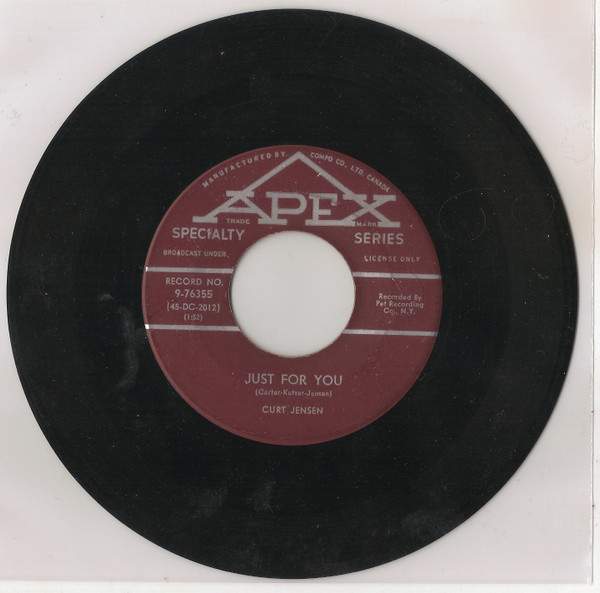 Curt Jensen - Just For You / If I Only Knew (7") (Very Good Plus (VG+)) - Image 3