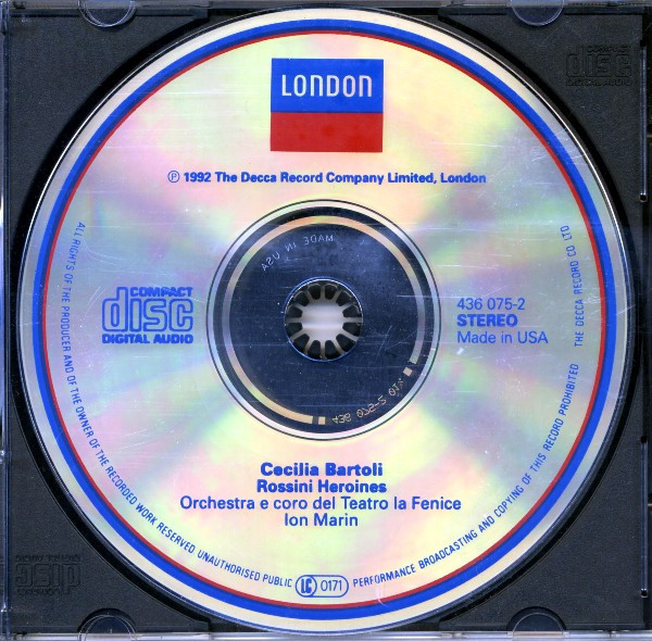 Gioacchino Rossini - Cecilia Bartoli, Orchestra Del Teatro La Fenice And Coro Del Teatro La Fenice, Ion Marin - Heroines (CD, Album) (Near Mint (NM or M-)) - Image 4