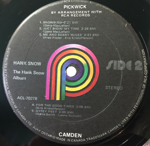 Hank Snow - The Hank Snow Album (LP, Album, RE) (Mint (M)) - Image 3
