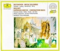 Ludwig van Beethoven, Wolfgang Amadeus Mozart - Berliner Philharmoniker, Herbert von Karajan - Missa Solemnis / Krönungsmesse = Coronation Mass  (2xCD, Comp, RM) (Near Mint (NM or M-))