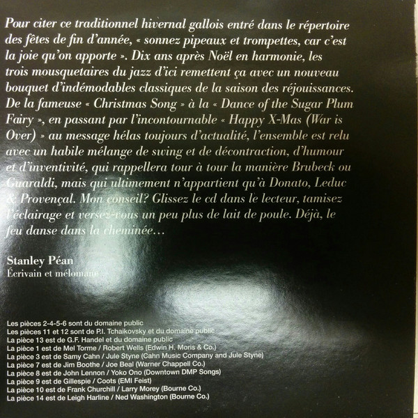 Michel Donato, Pierre Leduc, Richard Provençal - Noel En Harmonie Vol. 2 (CD, Album) (Mint (M)) - Image 3