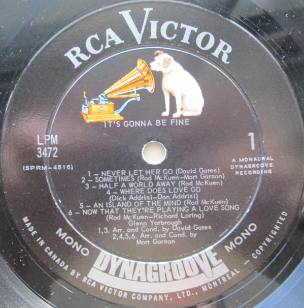 Glenn Yarbrough - It's Gonna Be Fine (LP, Mono) (Mint (M)) - Image 3
