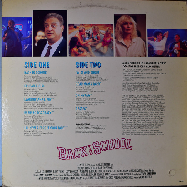 Various - Back To School - Music From The Motion Picture Soundtrack (LP) (Mint (M)) - Image 2