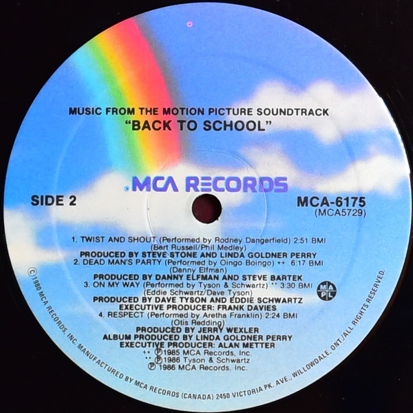 Various - Back To School - Music From The Motion Picture Soundtrack (LP) (Mint (M)) - Image 4