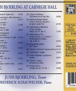 Alternative view of Various, Jussi Björling, Frederick Schauwecker - Jussi Bjoerling At Carnegie Hall (CD, Album, RE) (Near Mint (NM or M-))