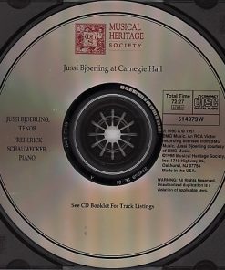 Various, Jussi Björling, Frederick Schauwecker - Jussi Bjoerling At Carnegie Hall (CD, Album, RE) (Near Mint (NM or M-)) - Image 3
