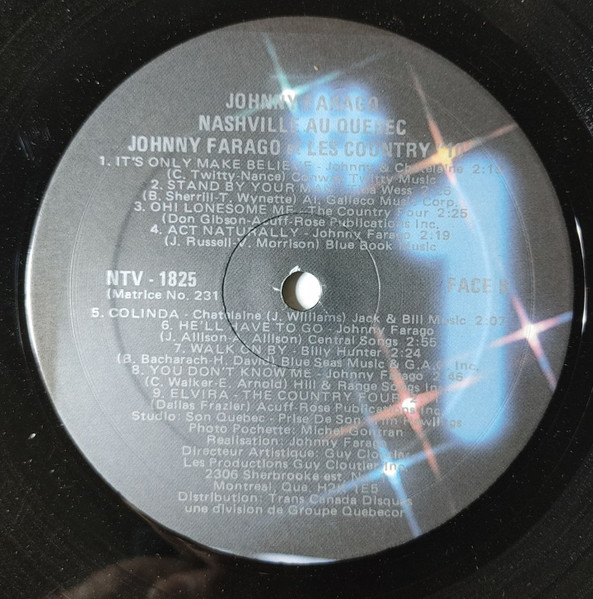 Johnny Farago Et Les Country "10" - Nashville Au Québec (LP, Comp) (Mint (M)) - Image 3