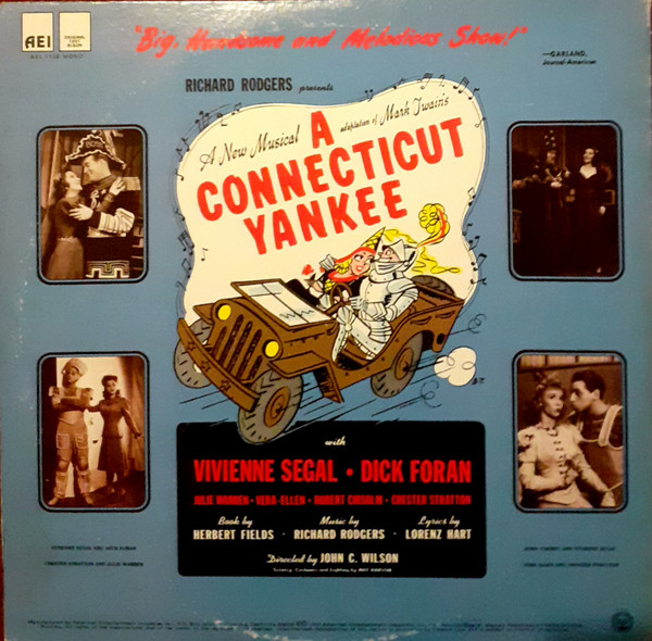 Rodgers & Hart - Vivienne Segal, Dick Foran, Julie Warren, Vera-Ellen, Robert Chisholm (2), Chester Stratton - A Connecticut Yankee (LP, Album, Mono, Gat) (Mint (M)) - Image 2