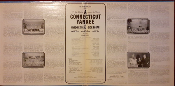 Rodgers & Hart - Vivienne Segal, Dick Foran, Julie Warren, Vera-Ellen, Robert Chisholm (2), Chester Stratton - A Connecticut Yankee (LP, Album, Mono, Gat) (Mint (M)) - Image 3
