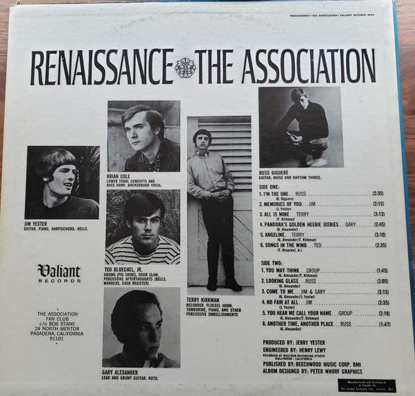 The Association (2) - Renaissance (LP, Album, Mono) (Mint (M)) - Image 4