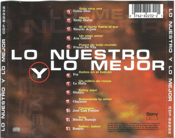 Various - Lo Nuestro Y Lo Mejor (CD, Comp) (Near Mint (NM or M-)) - Image 5