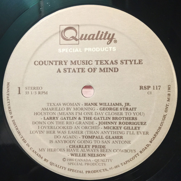 Various - Country Music Texas Style - A State Of Mind (LP, Comp) (Mint (M)) - Image 4