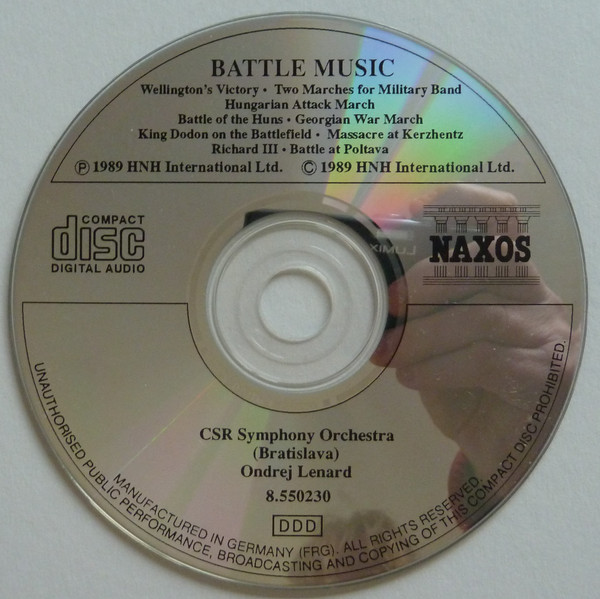 Various - Slovak Radio Symphony Orchestra, Ondrej Lenárd - Battle Music = Schlachtenmusik = Musique De Bataille (CD, Album) (Near Mint (NM or M-)) - Image 3