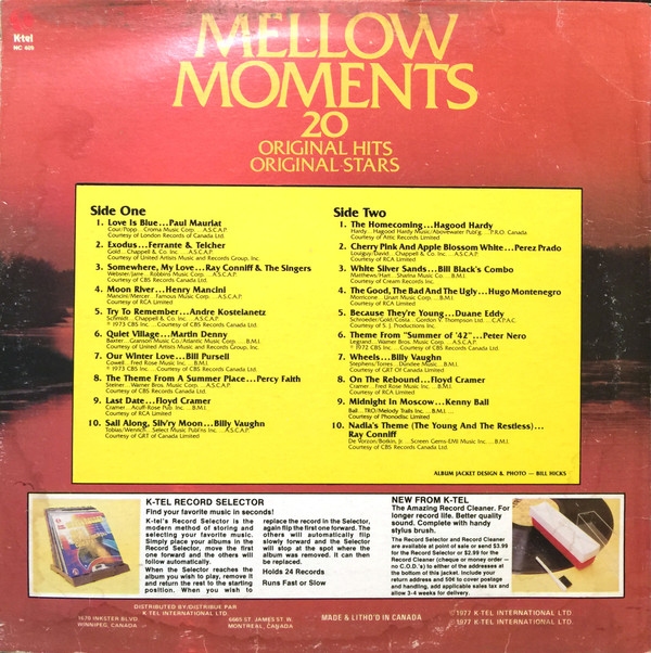 Various - Mellow Moments (LP, Comp) (Mint (M)) - Image 2