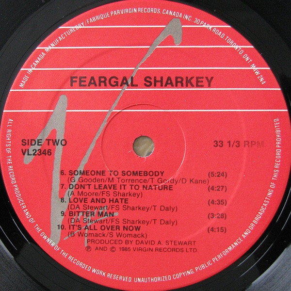 Feargal Sharkey - Feargal Sharkey (LP, Album) (Mint (M)) - Image 4