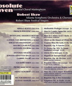 Alternative view of Various, Atlanta Symphony Orchestra, Atlanta Symphony Chorus, Robert Shaw Festival Singers, Robert Shaw - Absolute Heaven, Essential Choral Masterpieces (CD, Comp, Club, BMG) (Near Mint (NM or M-))