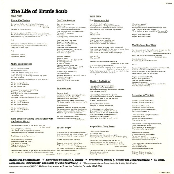 John Paul Young (2) - The Life Of Ermie Scub (LP, Album) (Mint (M)) - Image 2
