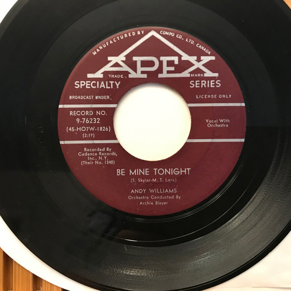 Andy Williams - Are You Sincere (7", Single) (Near Mint (NM or M-))