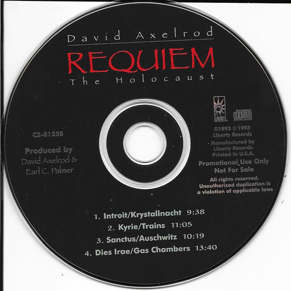 David Axelrod - Requiem - The Holocaust (CD, Album, Promo) (Near Mint (NM or M-)) - Image 4