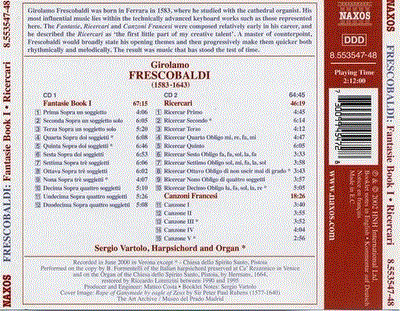 Girolamo Frescobaldi, Sergio Vartolo - Keyboard Music (Fantasie Book I / Ricercari / Canzoni Francesi) (2xCD, Album) (Near Mint (NM or M-)) - Image 2
