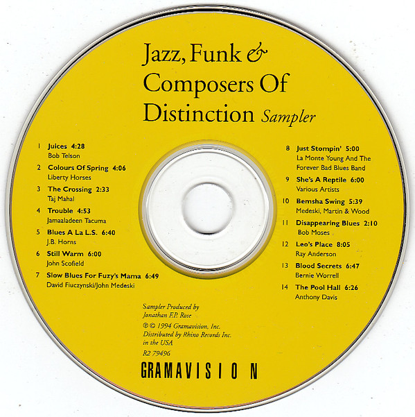 Various - Jazz, Funk & Composers Of Distinction (CD, Comp, Smplr) (Near Mint (NM or M-)) - Image 3