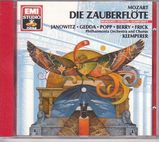 Wolfgang Amadeus Mozart - Gundula Janowitz ‧ Nicolai Gedda ‧ Lucia Popp ‧ Walter Berry ‧ Gottlob Frick ‧ Philharmonia Orchestra And Philharmonia Chorus, Otto Klemperer - Die Zauberflöte (Querschnitt) (CD, Album, RE, RM) (Near Mint (NM or M-))