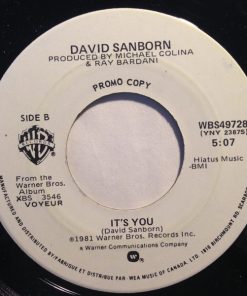Alternative view of David Sanborn - All I Need Is You (7", Single, Promo) (Near Mint (NM or M-))