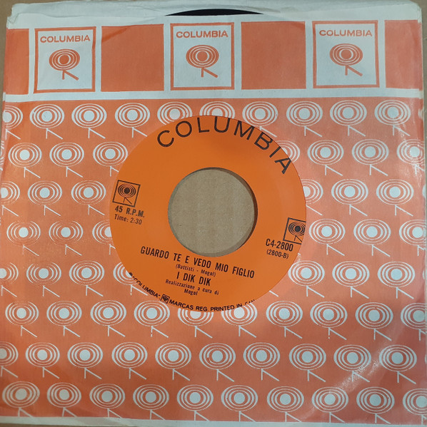 I Dik Dik - Senza Luce (A Whiter Shade Of Pale) / Guardo Te E Vedo Mio Figlio (7", Single) (Near Mint (NM or M-)) - Image 2