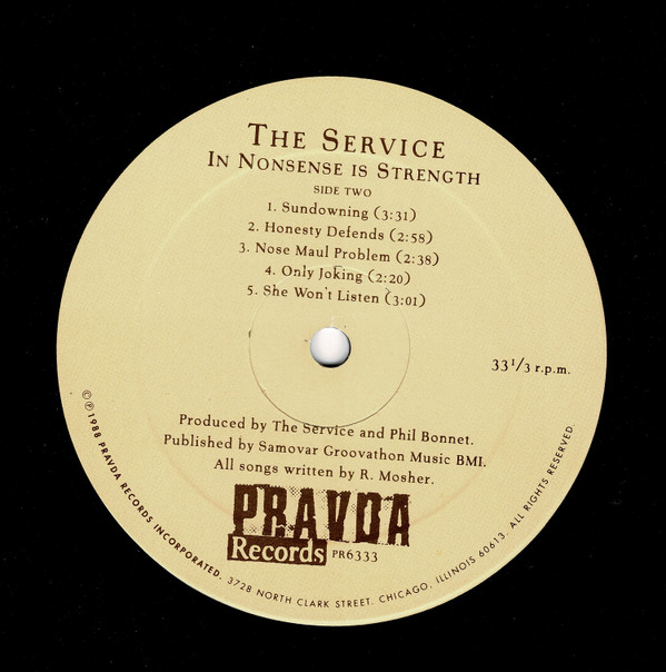 The Service (2) - In Nonsense Is Strength (LP, Album) (Mint (M)) - Image 4