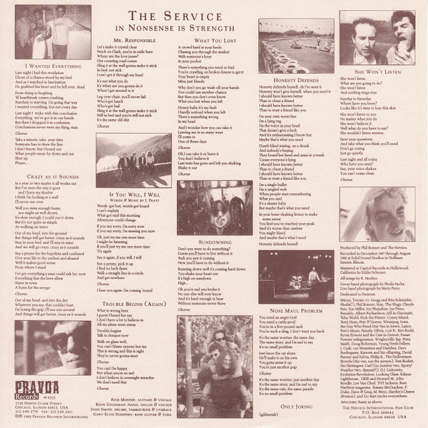 The Service (2) - In Nonsense Is Strength (LP, Album) (Mint (M)) - Image 5