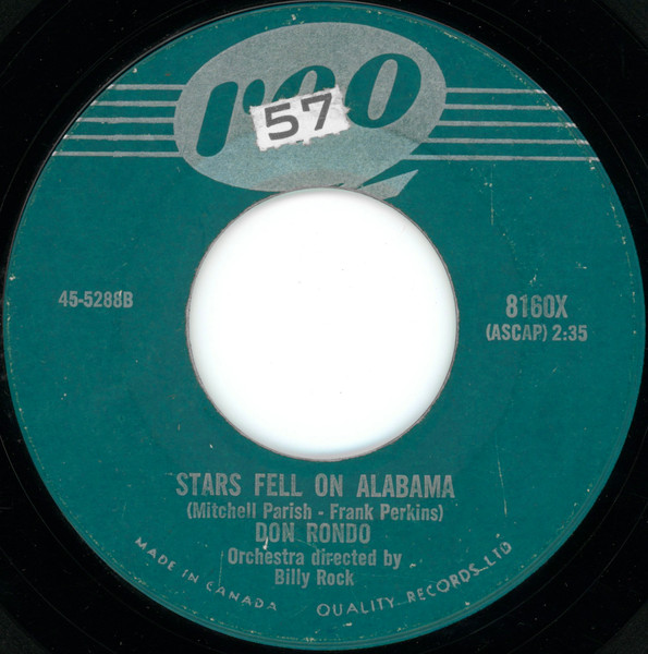 Don Rondo - White Silver Sands / Stars Fell On Alabama (7", Single) (Near Mint (NM or M-)) - Image 2