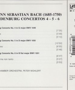 Alternative view of Johann Sebastian Bach, Berlin Chamber Orchestra, Peter Wohlert - Brandenburg Concertos 4 • 5 • 6 (CD, Album, San) (Near Mint (NM or M-))