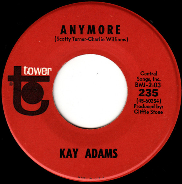 Kay Adams - Old Heart Get Ready / Anymore (7", Single) (Very Good (VG)) - Image 2