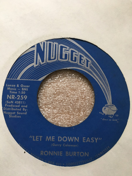 Ronnie Burton - Let Me Down Easy / From This Day On (7", Single) (Very Good Plus (VG+))