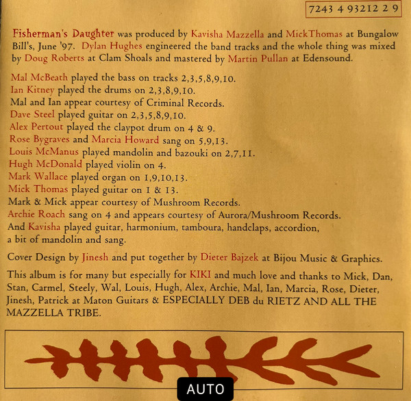 Kavisha Mazzella - Fisherman's Daughter (CD, Album) (Near Mint (NM or M-)) - Image 4