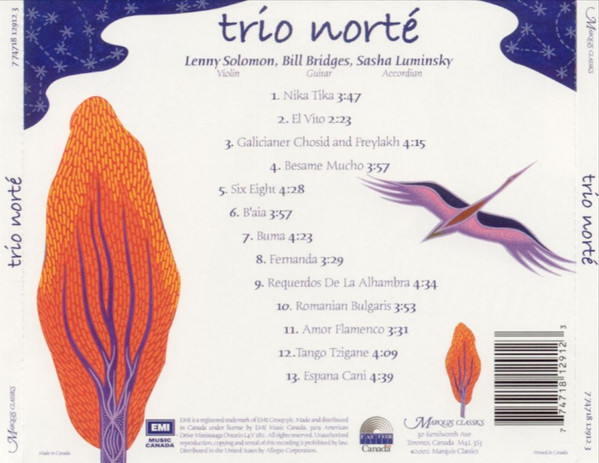 Trio Norte - Trio Norte (CD, Album) (Near Mint (NM or M-)) - Image 2