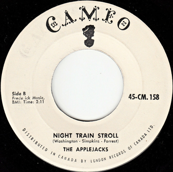 The Applejacks (2) - Bunny Hop / Night Train Stroll (7", Single) (Near Mint (NM or M-)) - Image 2